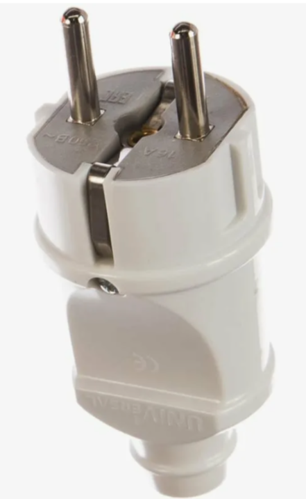 Вилка Евро белая прямая