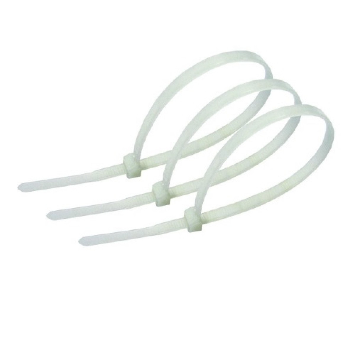 Стяжки (хомуты) Derzhi нейлоновые белые 5*250