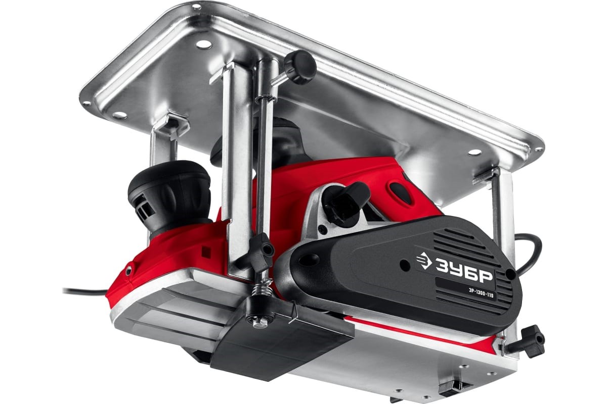 ЗУБР 1300Вт 110мм электрический рубанок (электрорубанок) станина ЗР-1300-110