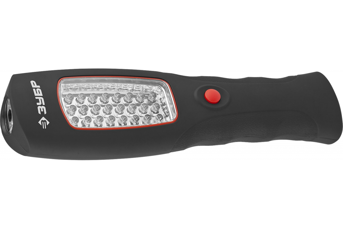 Фонарь ЗУБР переносной светодиодный 25(24+1) LED,магнит 3ААА